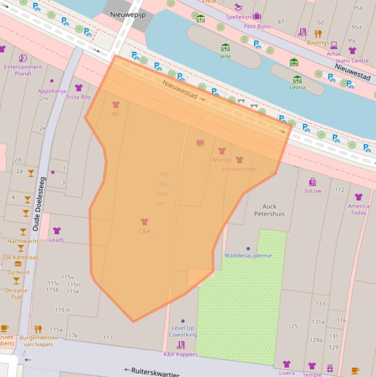 Kaart van postcodegebied 8911CX.