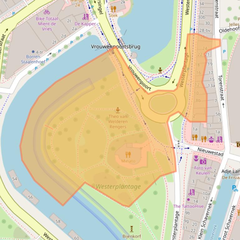 Kaart van postcodegebied 8911DD.