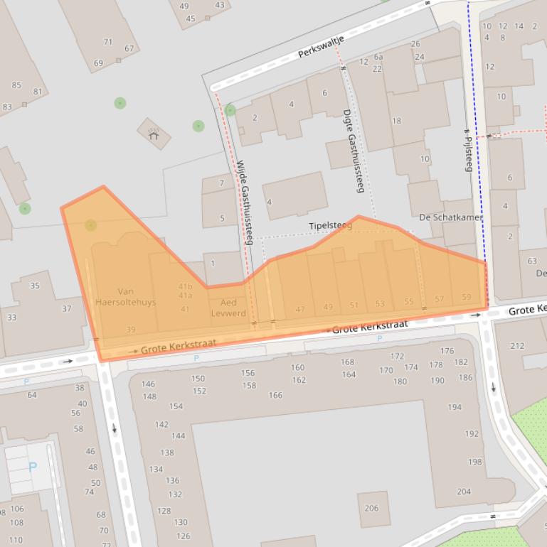 Kaart van postcodegebied 8911EA.