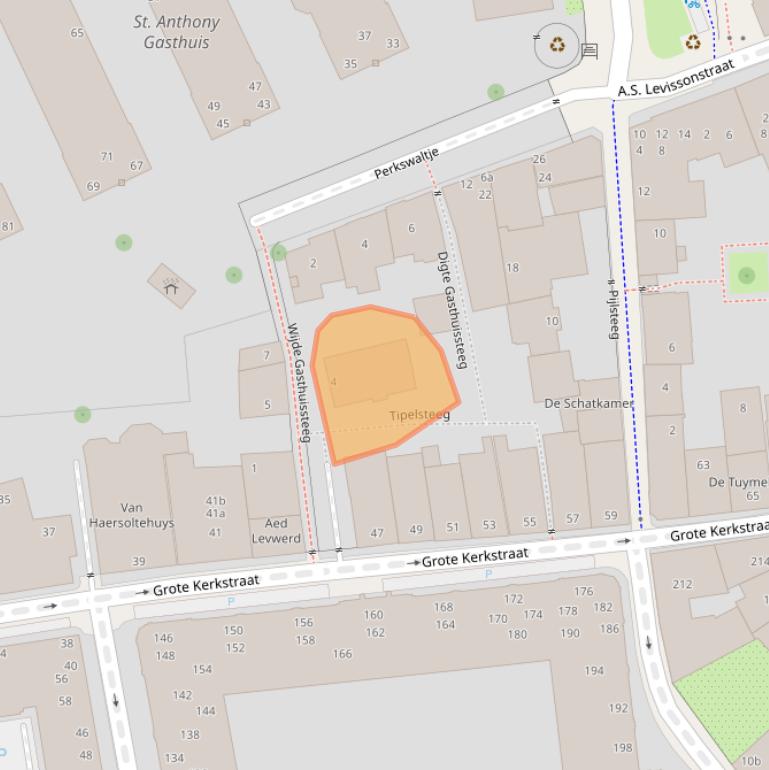 Kaart van postcodegebied 8911ED.