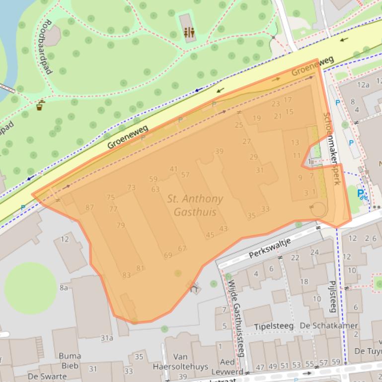 Kaart van postcodegebied 8911EE.