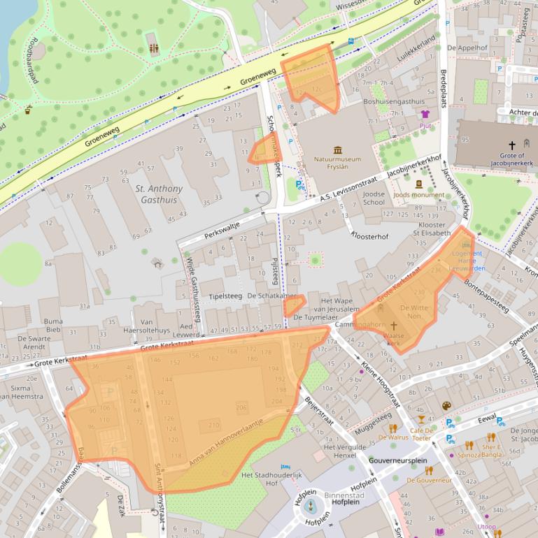 Kaart van postcodegebied 8911EG.