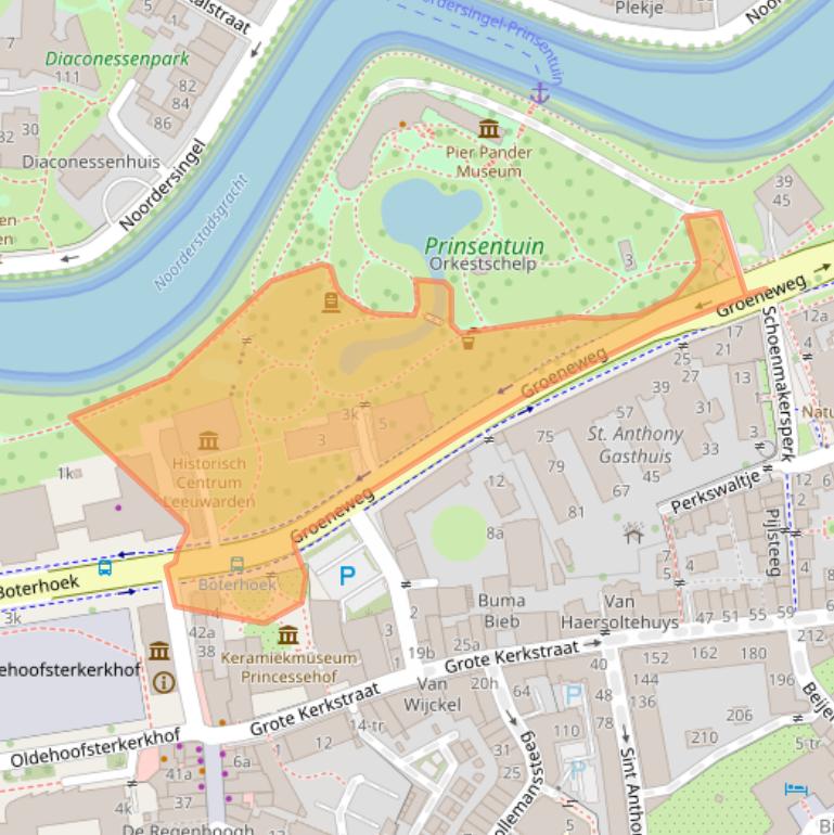 Kaart van postcodegebied 8911EH.