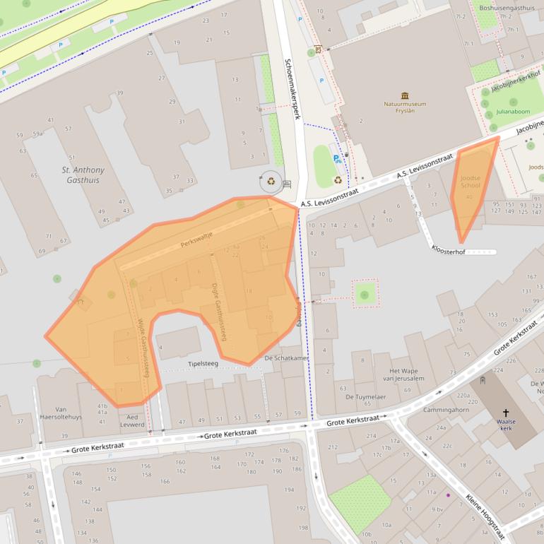 Kaart van postcodegebied 8911EL.