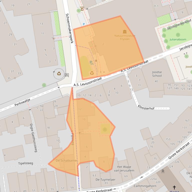 Kaart van postcodegebied 8911EM.