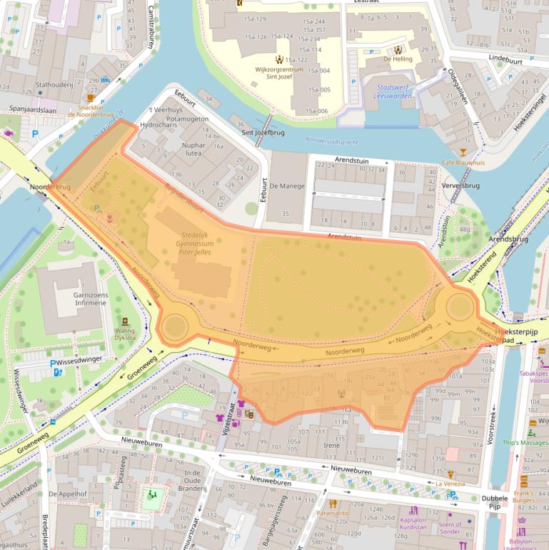 Kaart van postcodegebied 8911ES.