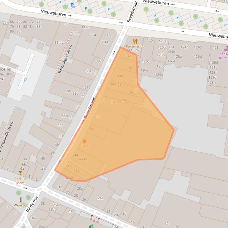 Kaart van postcodegebied 8911GJ.