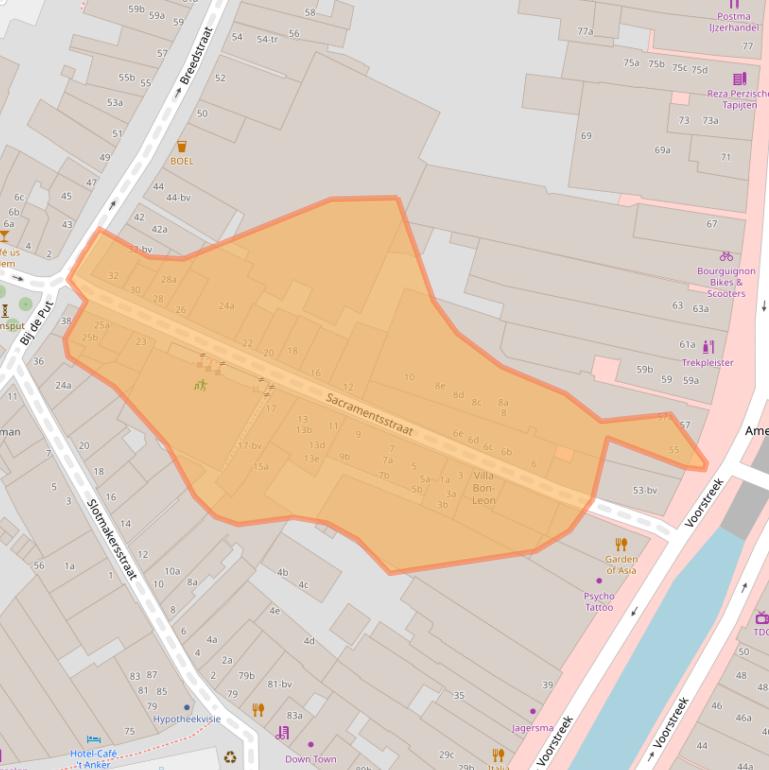 Kaart van postcodegebied 8911GK.