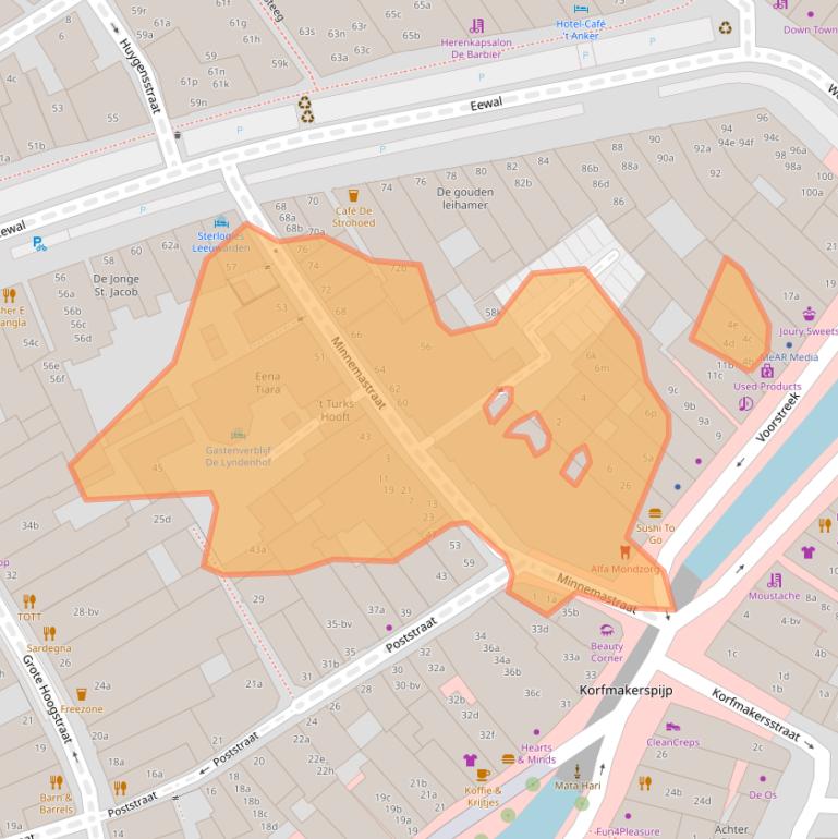 Kaart van postcodegebied 8911GW.