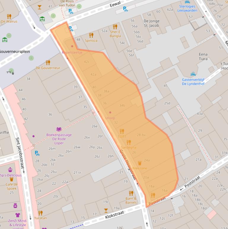 Kaart van postcodegebied 8911HB.