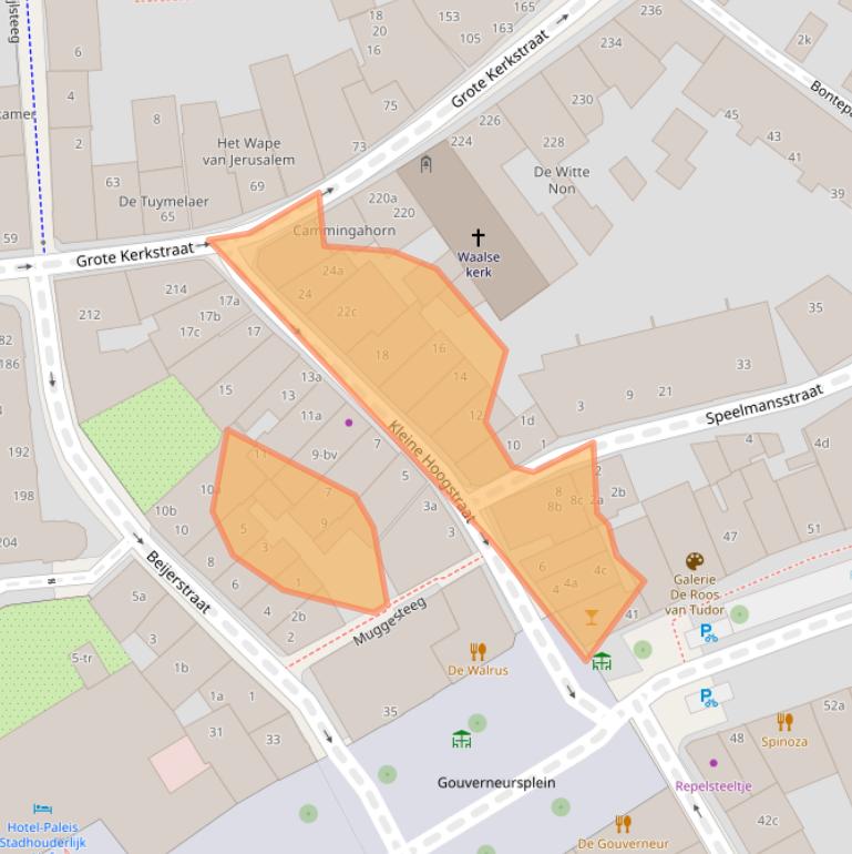 Kaart van postcodegebied 8911HE.