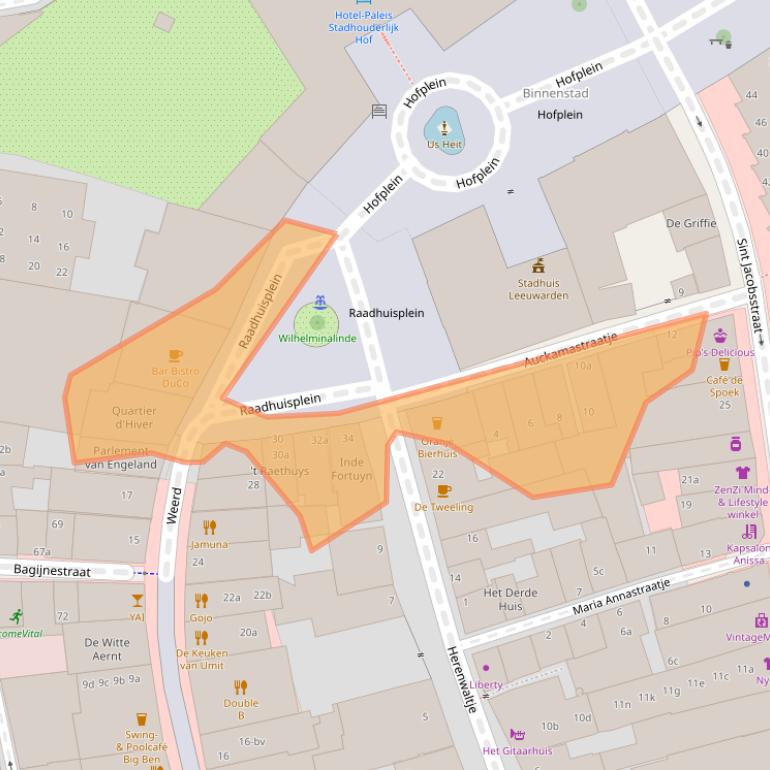 Kaart van postcodegebied 8911HK.