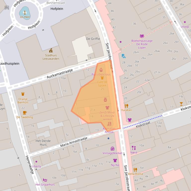 Kaart van postcodegebied 8911HS.