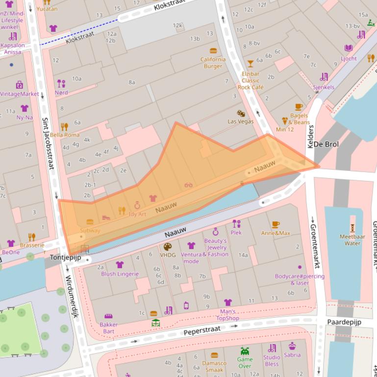 Kaart van postcodegebied 8911HW.