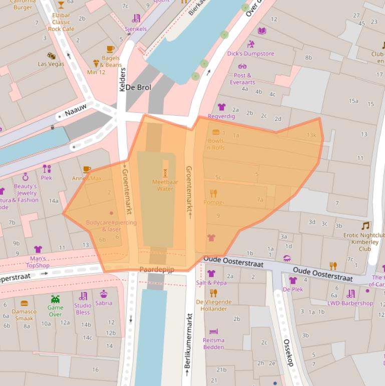 Kaart van postcodegebied 8911JB.