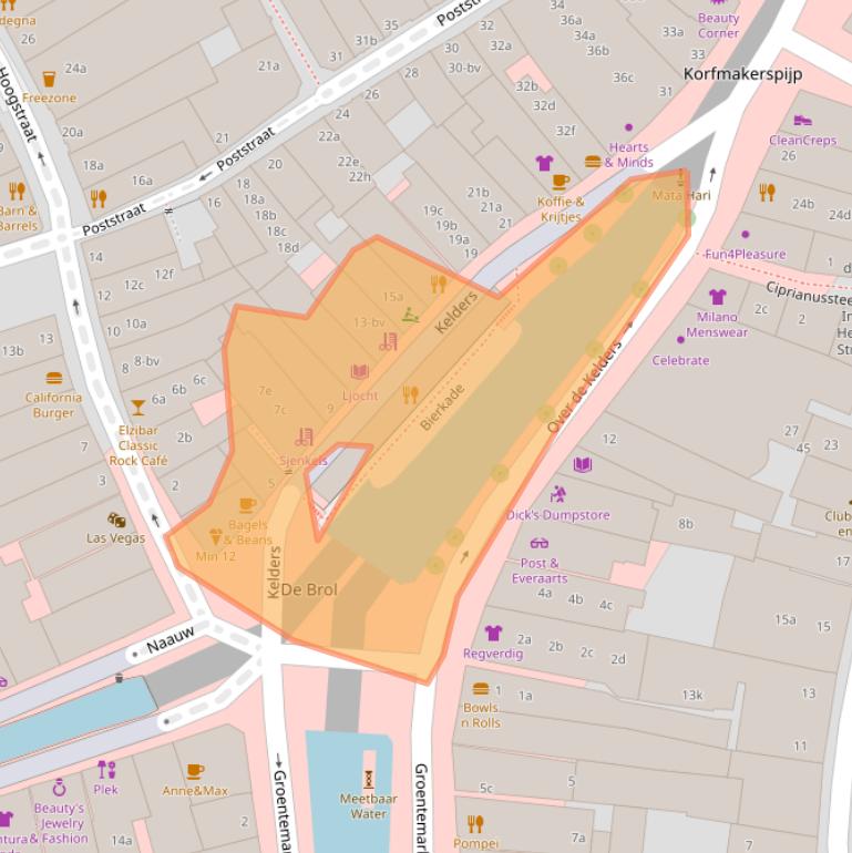 Kaart van postcodegebied 8911JC.