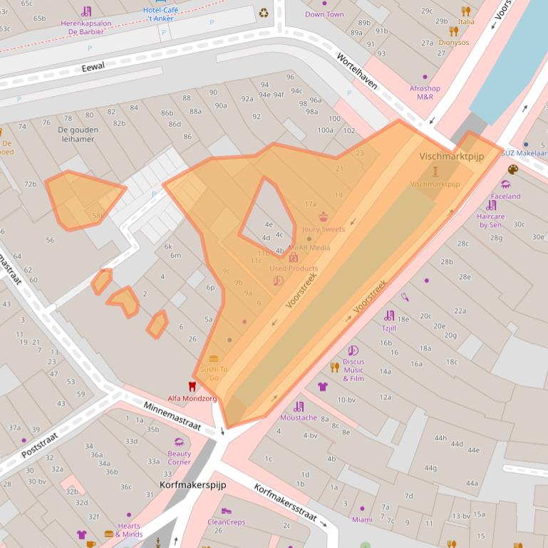 Kaart van postcodegebied 8911JH.