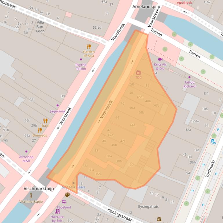 Kaart van postcodegebied 8911JR.