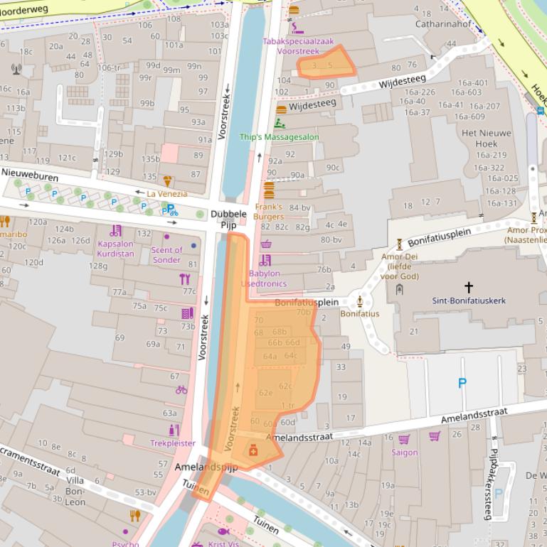 Kaart van postcodegebied 8911JS.