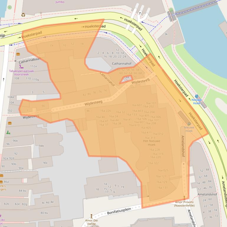 Kaart van postcodegebied 8911JW.