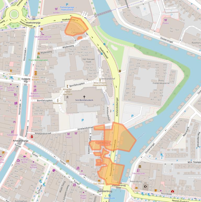 Kaart van postcodegebied 8911JX.