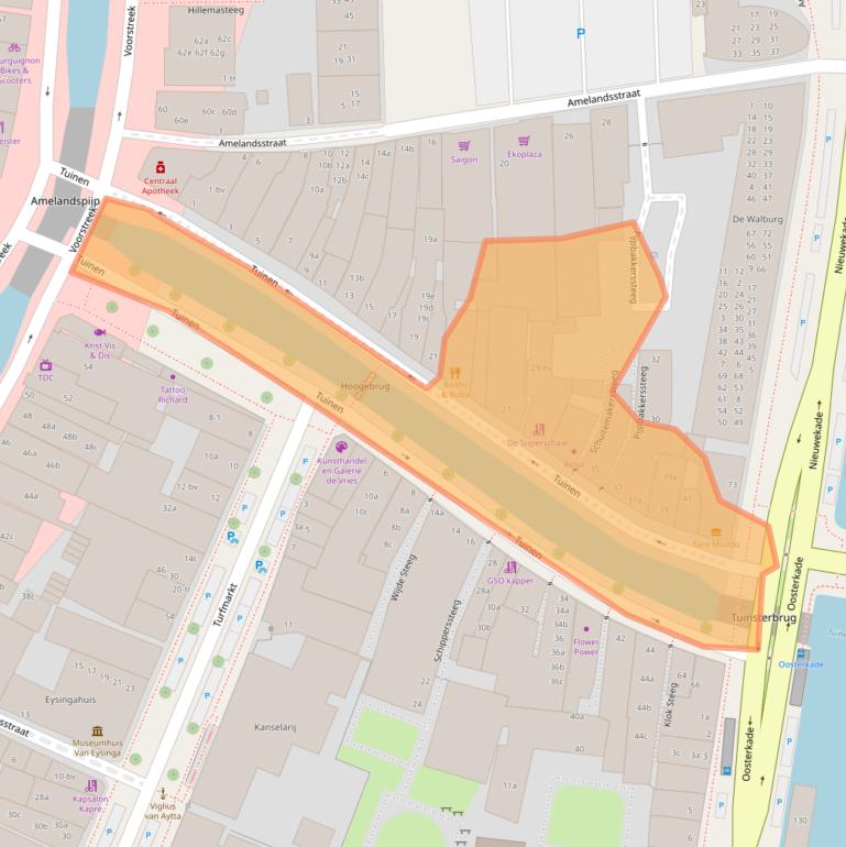 Kaart van postcodegebied 8911KC.