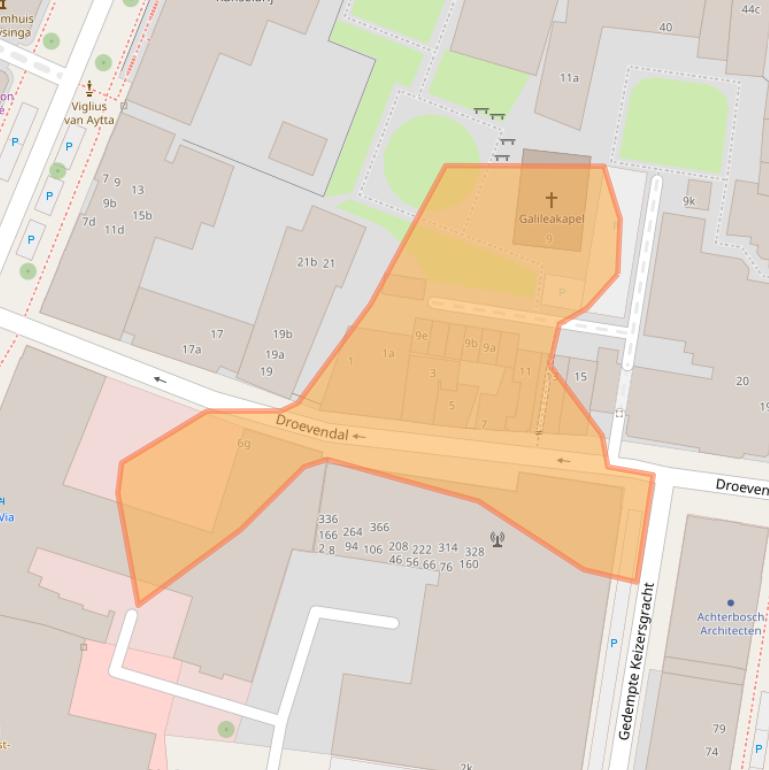 Kaart van postcodegebied 8911KK.