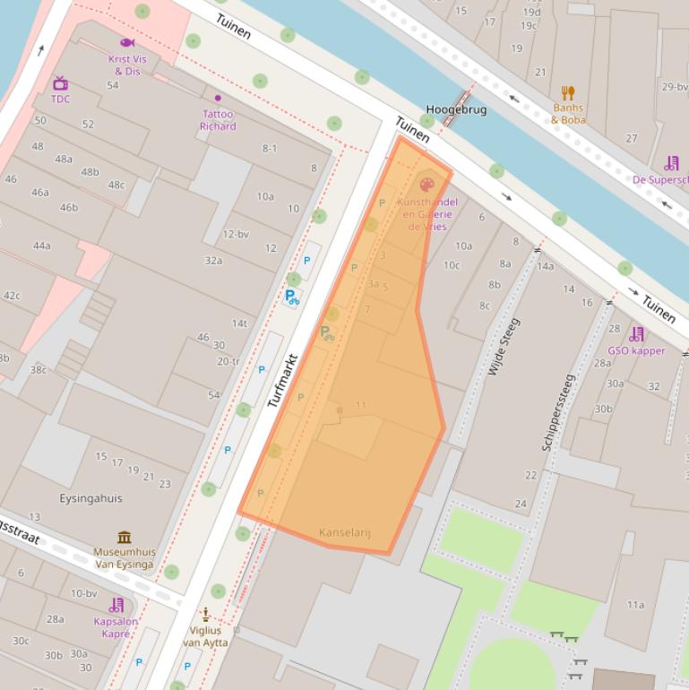 Kaart van postcodegebied 8911KS.