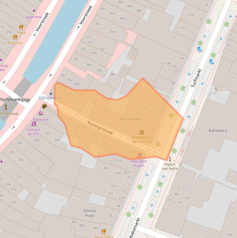 Kaart van postcodegebied 8911KV.