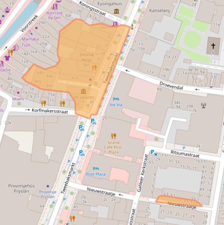 Kaart van postcodegebied 8911KX.