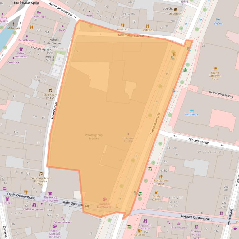 Kaart van postcodegebied 8911KZ.