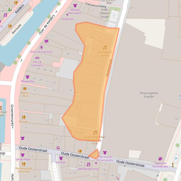 Kaart van postcodegebied 8911LC.