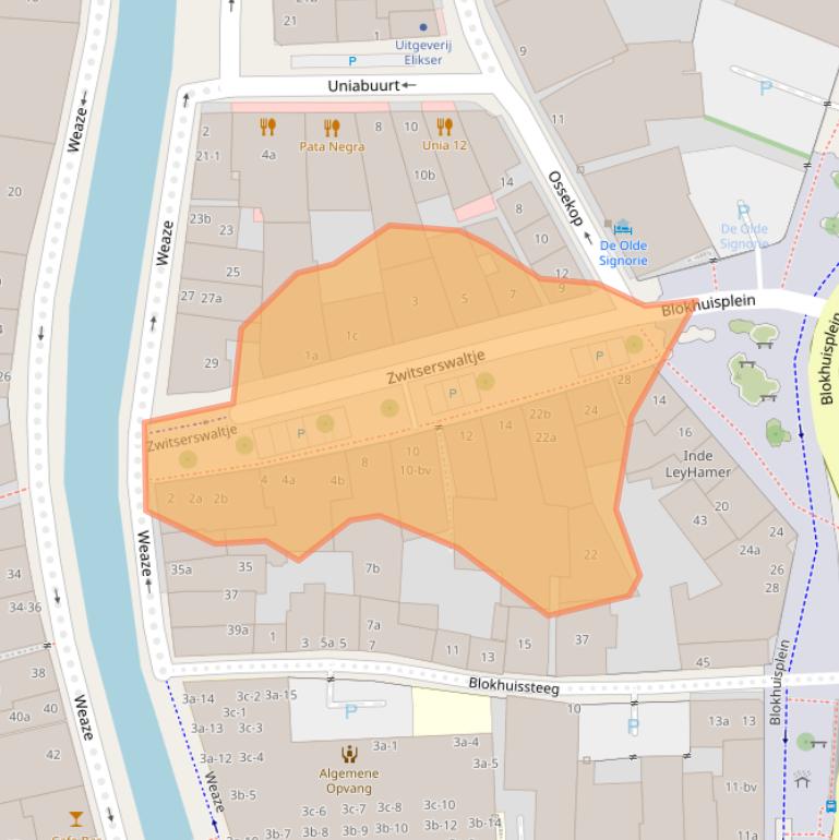 Kaart van postcodegebied 8911LG.