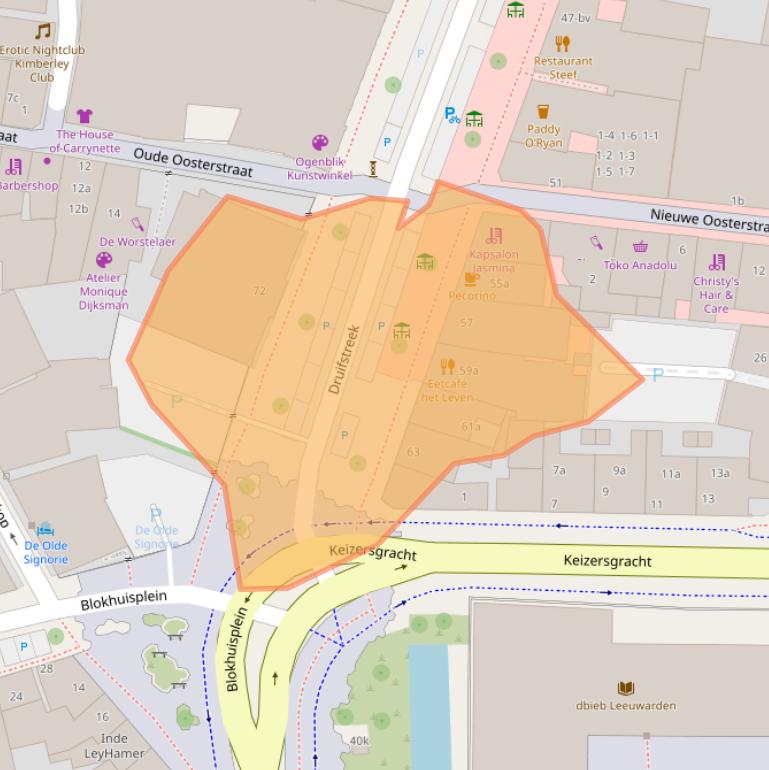 Kaart van postcodegebied 8911LH.