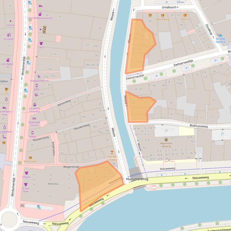 Kaart van postcodegebied 8911LL.
