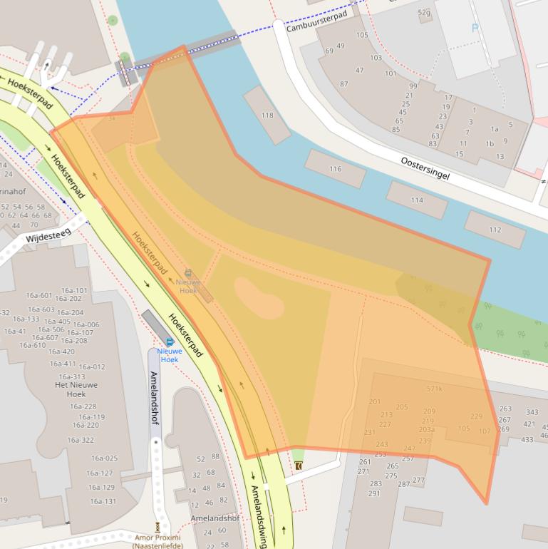 Kaart van postcodegebied 8911LN.