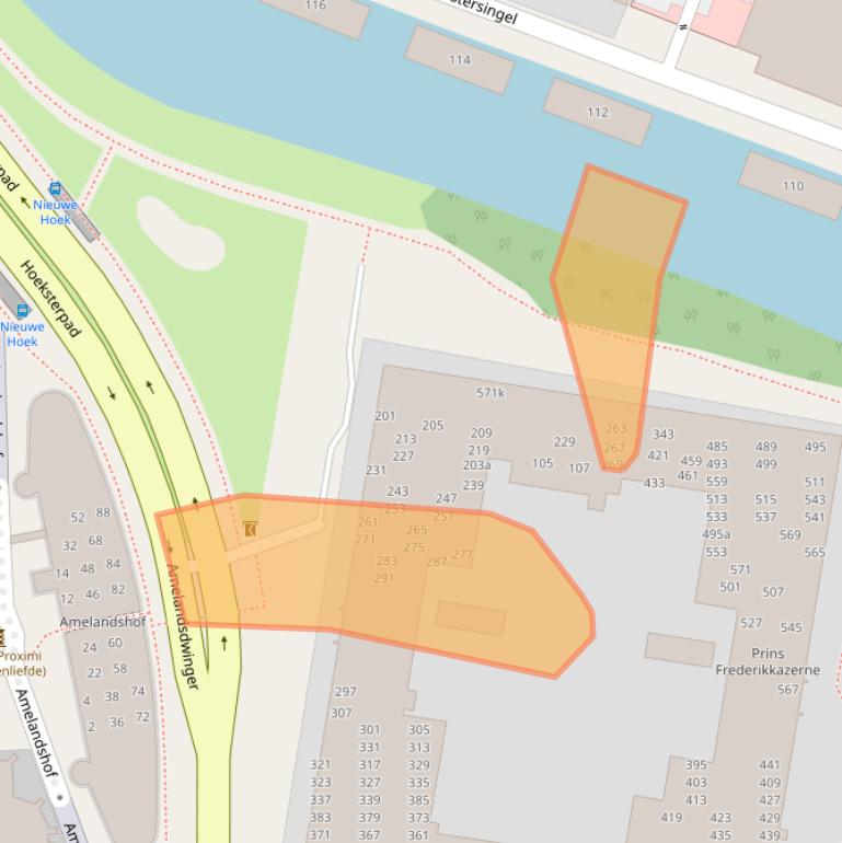 Kaart van postcodegebied 8911LP.