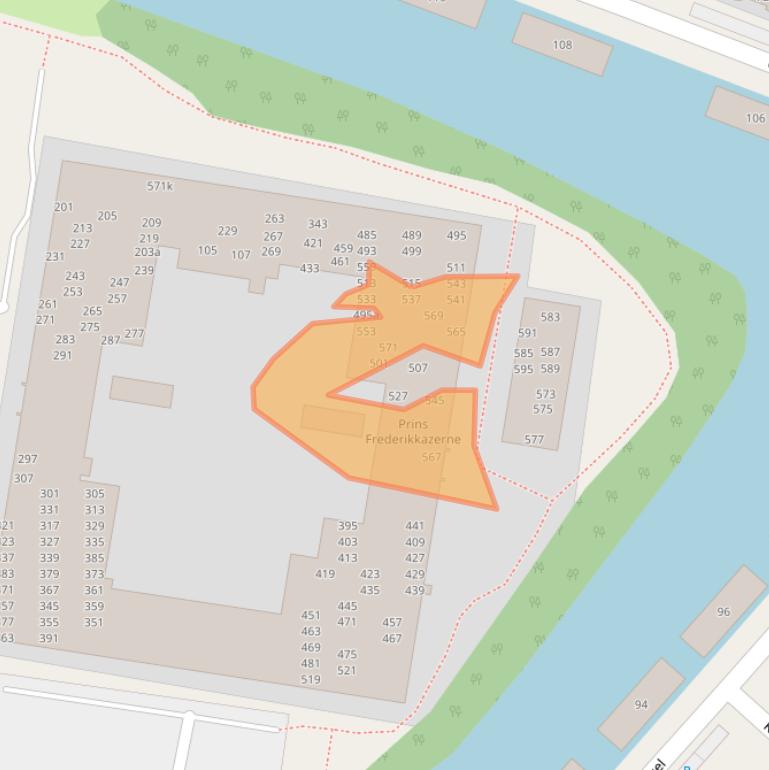 Kaart van postcodegebied 8911LX.