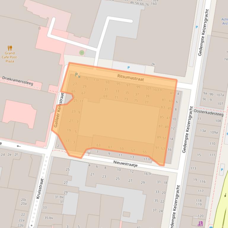 Kaart van postcodegebied 8911NA.