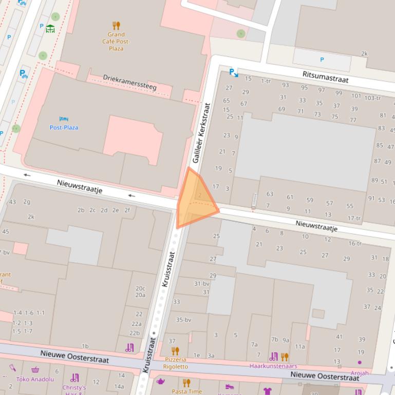 Kaart van postcodegebied 8911NB.