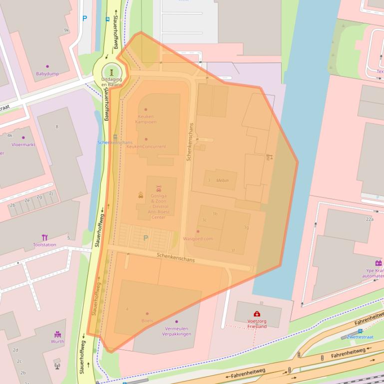 Kaart van postcodegebied 8912AL.
