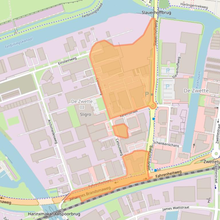 Kaart van postcodegebied 8912AN.