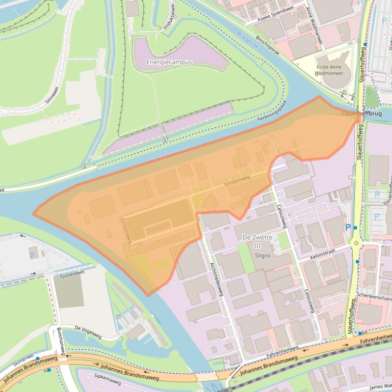Kaart van postcodegebied 8912AP.
