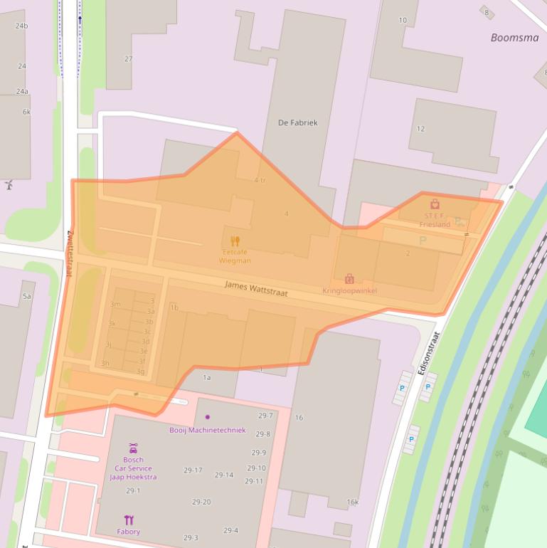 Kaart van postcodegebied 8912AR.