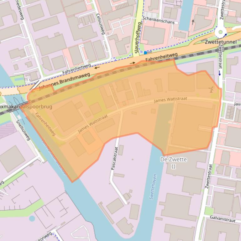 Kaart van postcodegebied 8912AS.