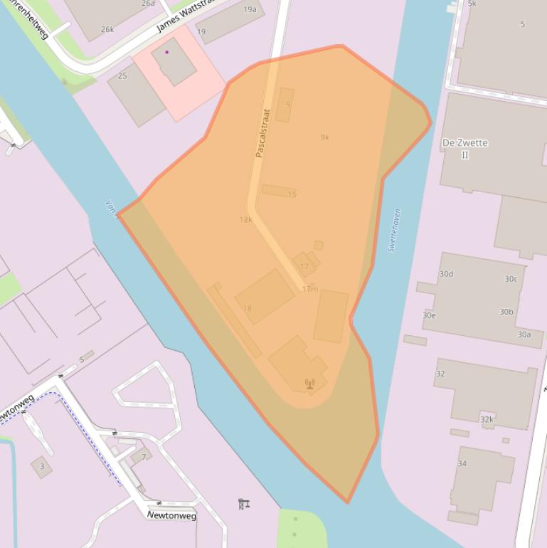 Kaart van postcodegebied 8912AT.