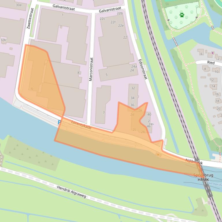 Kaart van postcodegebied 8912AZ.