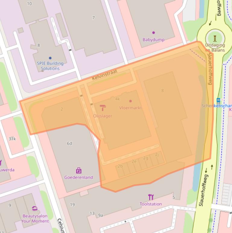 Kaart van postcodegebied 8912BA.