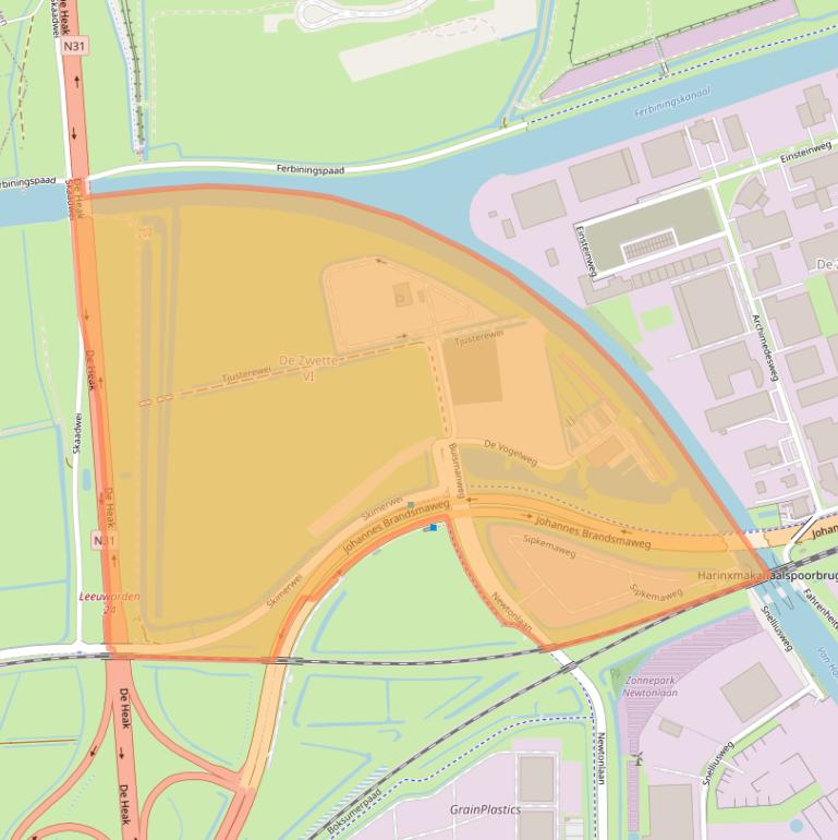 Kaart van postcodegebied 8912BP.