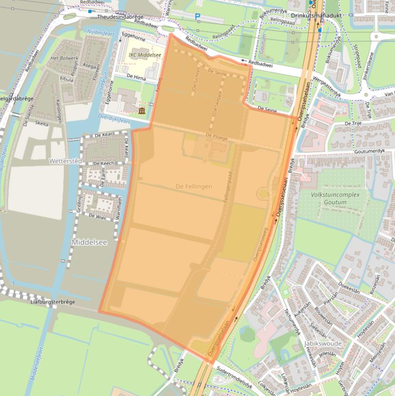 Kaart van postcodegebied 8912CB.